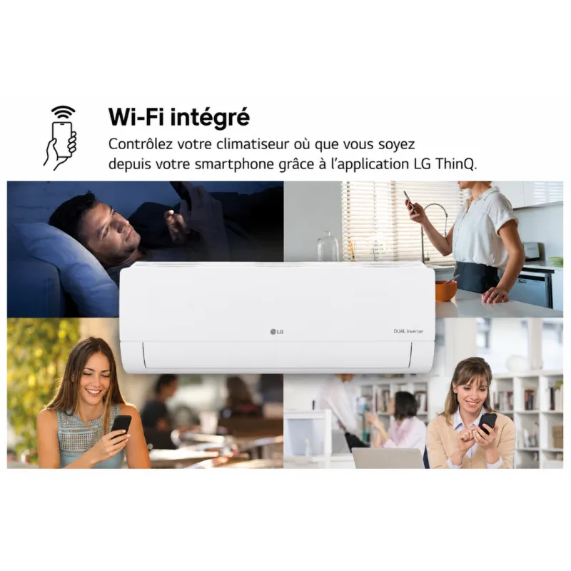 Climatiseur Multi Split LG 2-en-1 Réversible – 9000 + 12000 BTU – A++ – WIFI - miniature 10 - Zenkaa