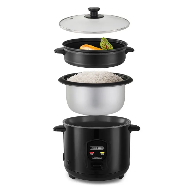 Cuiseur à riz 1.8L avec cuve métal et panier vapeur  JAPAN X Kitchencook noir - miniature 5 - Zenkaa