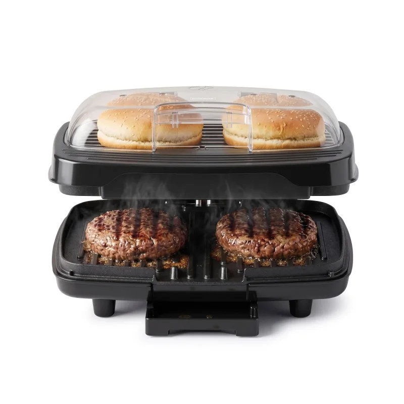 Kitchencook - KBURGER - Grill à hamburgers - 1000 W - Double plaque - Zenkaa