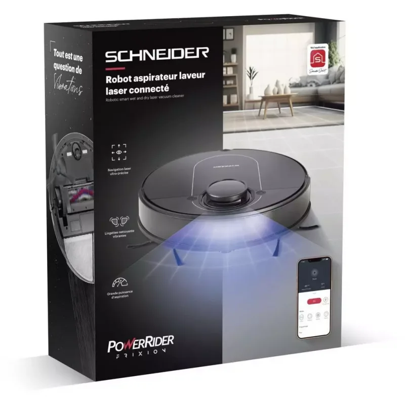 Schneider - SCVC23LVIB - Aspirateur robot 2-en-1 connecté et intelligent - miniature 5 - Zenkaa