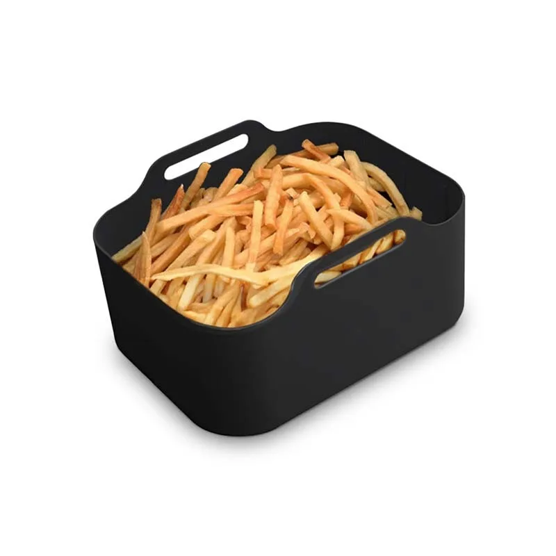 Kitchencook - SILPOT2 BLACK - Lot de 2 paniers cuisson silicone Air Fryer - miniature 5 - Zenkaa