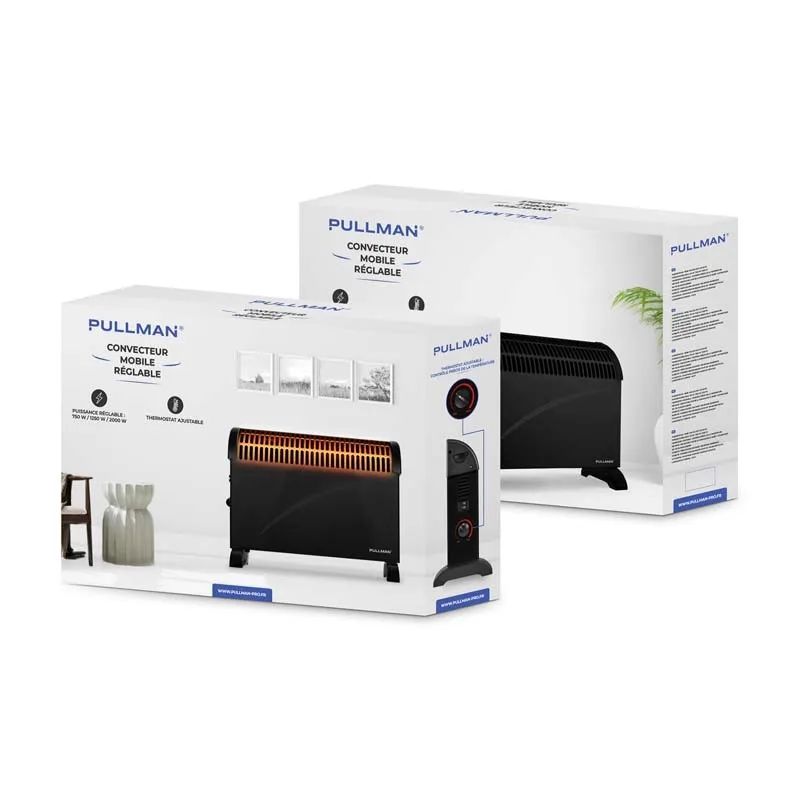 Pullman - H200_BLACK - Noir - 2000W - Thermostat réglable - Protection Surchauffe - miniature 6 - Zenkaa