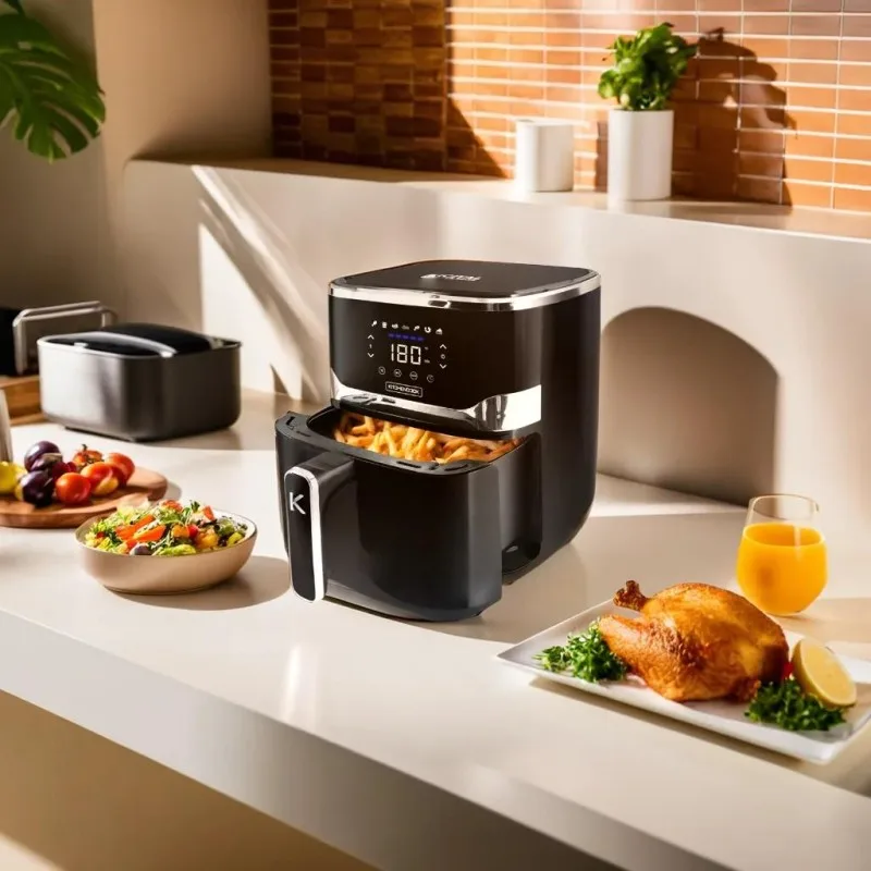 KitchenCook - AIRMED55 - Noir - Friteuse sans huile - 5,5 L - 1400 W - miniature 2 - Zenkaa