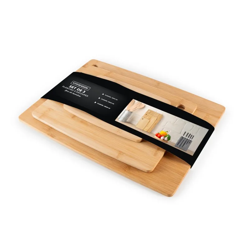 Kitchencook - Les Planches - Lot de 3 planches à découper en bambou - 3 tailles - miniature 7 - Zenkaa