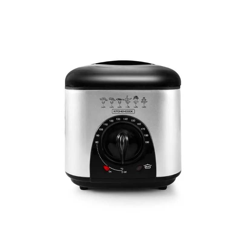 Kitchencook - Friteuse électrique 1L 2en1  - Avec service à fondue - Couvercle avec fenêtre - Revêtement antiadhésif - miniature 5 - Zenkaa