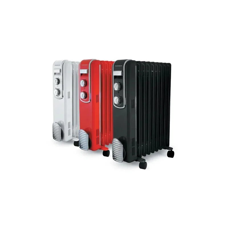 Thomson - THBDH011VR - Rouge - Radiateur bain d’huile - 2500W - 3 puissances - Thermostat mécanique - miniature 2 - Zenkaa