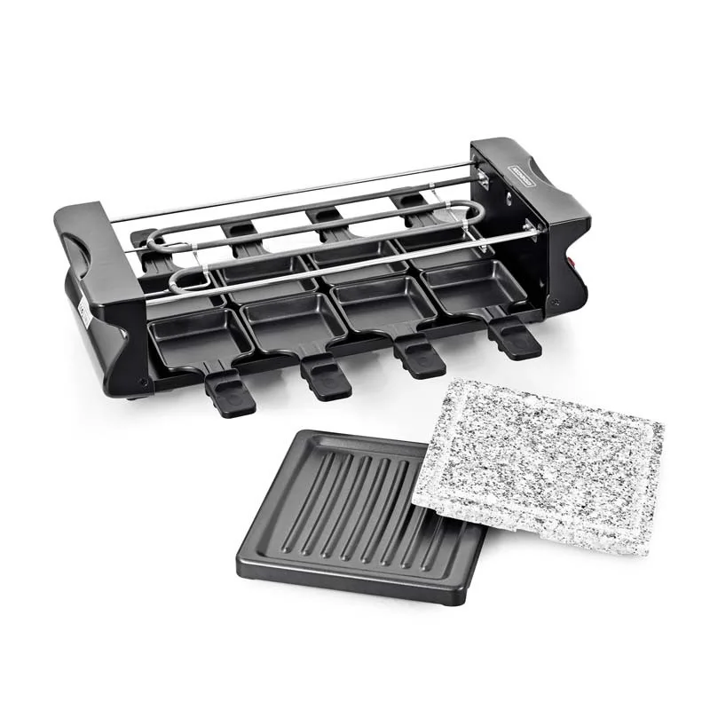 RACLETTE 8 PERSONNES AVEC PLAQUES À GRILL ET GRANIT ANTI ADHÉSIVES RC ALPES KITCHENCOOK - miniature 4 - Zenkaa