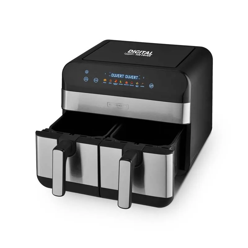 KitchenCook - AIRFLOW 9 - Friteuse sans huile double cuve 9L - 8 programmes - miniature 6 - Zenkaa