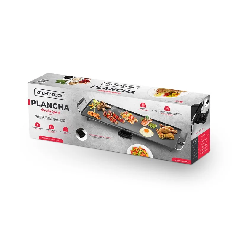 Plancha électrique noire avec revêtement anti-adhésif KPAN 70 de Kitchencook - miniature 6 - Zenkaa
