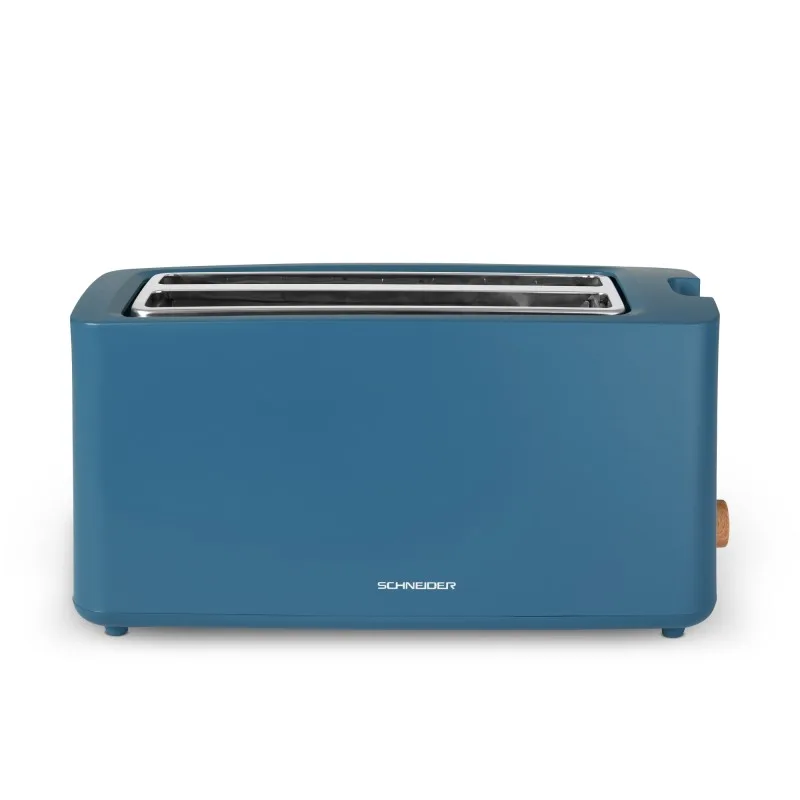 Schneider - SCTON2LBL - Grille-pain longue fente Fjord - 2 fentes - 1550 W - Bleu pétrole - miniature 2 - Zenkaa