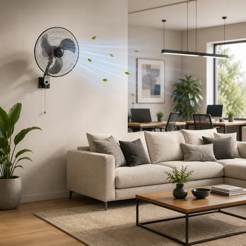 Ventilateur Modulable 3-en-1 en Métal 45 cm – Pied, Table et Mural - miniature 2 - Zenkaa