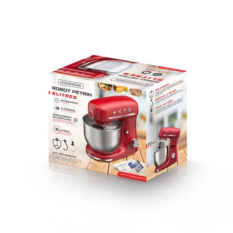 ROBOT PÉTRIN 5L INSPIRON RED KITCHENCOOK - miniature 5 - Zenkaa