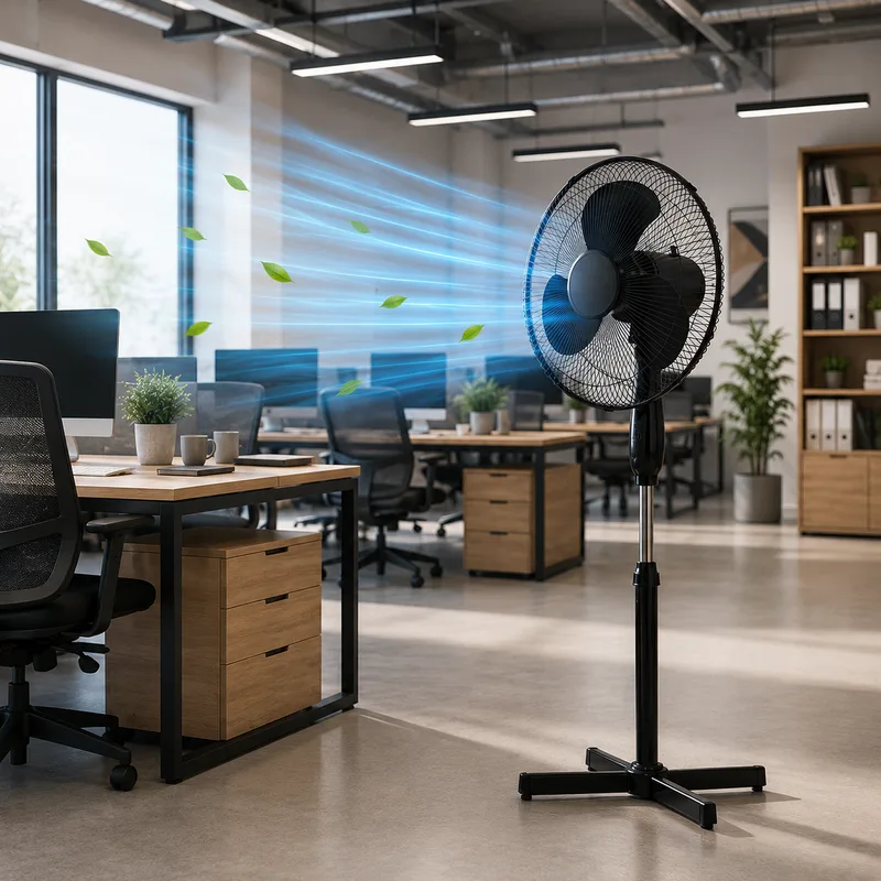 Ventilateur sur Pied Silencieux 40 cm – 3 Vitesses - miniature 2 - Zenkaa
