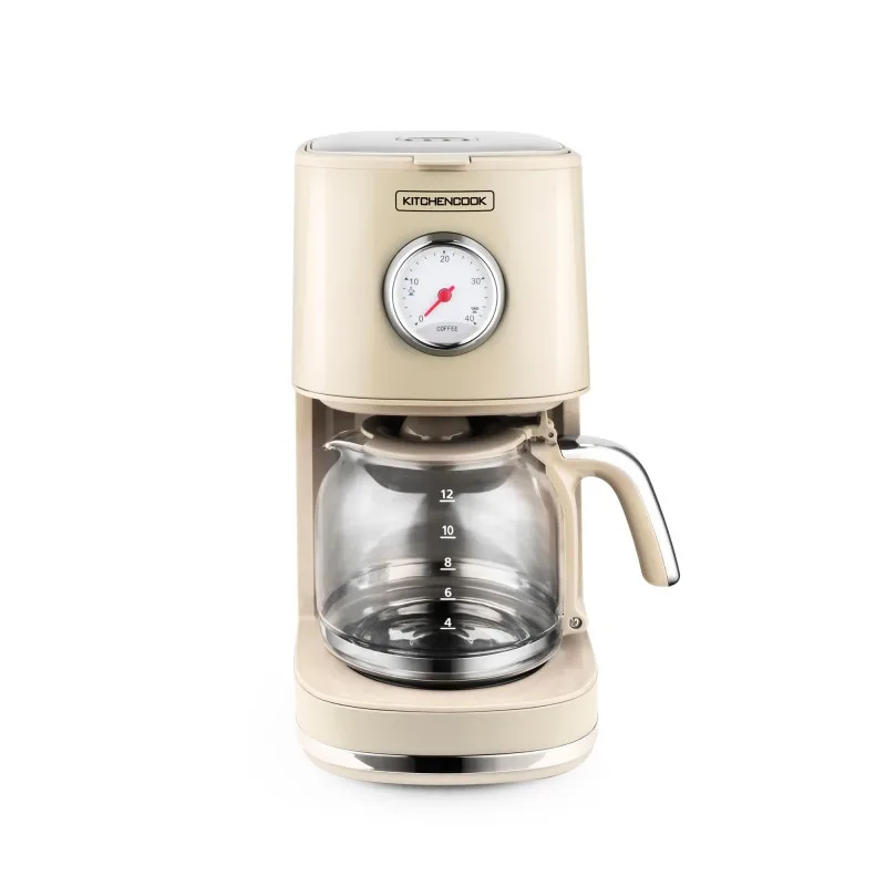 Cafetière style rétro avec filtre nylon réutilisable RETRO COFFEE crème Kitchencook - miniature 2 - Zenkaa