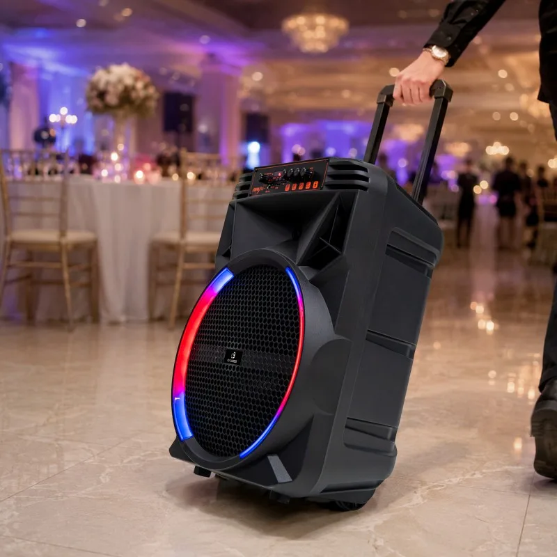 Dynabass - BOOMLED X - Enceinte karaoké portable - 2 micros et télécommande - Bluetooth - LED RGB - miniature 2 - Zenkaa