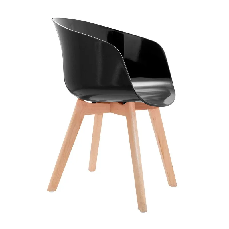 Lot de 2 chaises avec pieds en bois de hêtre SPIRIT noir MAC ANDREWS - miniature 3 - Zenkaa