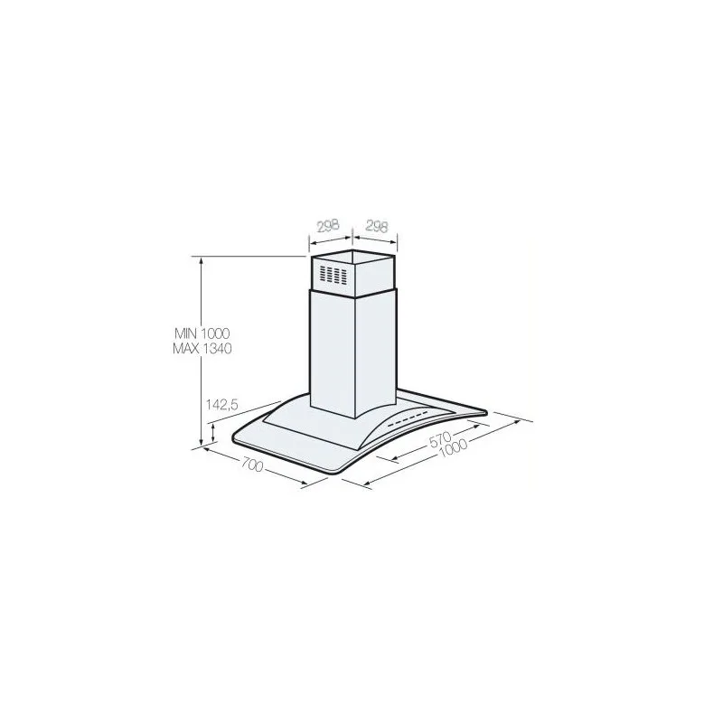 Hotte murale 290W 3CFT-DEEP90_V FAGOR - miniature 4 - Zenkaa