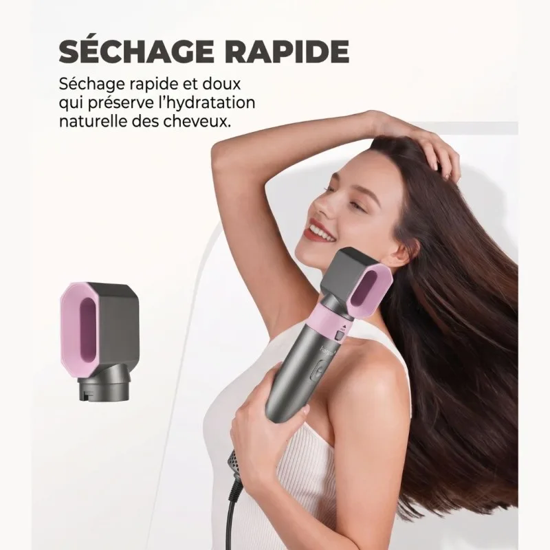 Harper - Brosse soufflante 5-en-1 - 3 débit d'air - Séchage et coiffage - Avec trousse de transport - miniature 7 - Zenkaa