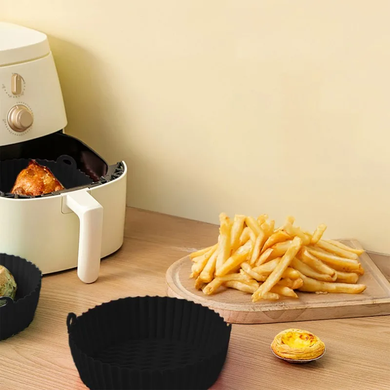 Nufry - SILROUND2_BLACK - Lot de 2 moules silicone ronds Air Fryer - miniature 4 - Zenkaa