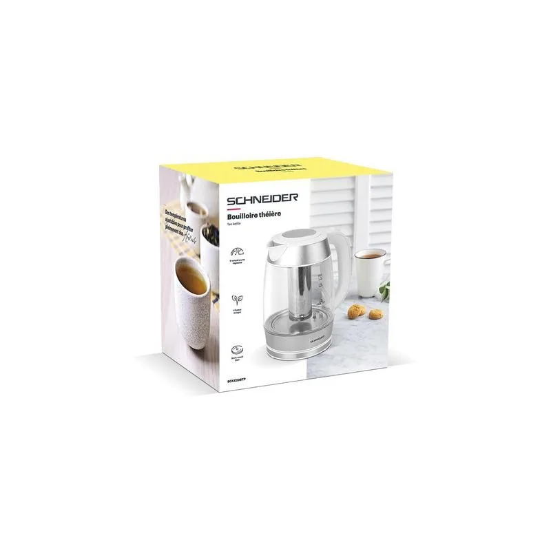 Schneider - SCKE236TP - Bouilloire théière avec infuseur - 6 températures - Verre 1,7 L - 2200 W - miniature 8 - Zenkaa