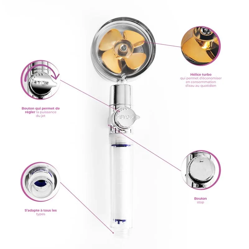 Yoghi - EcoFilter Boost - Pommeau de douche haute pression - Filtration - Économie d'eau - miniature 3 - Zenkaa