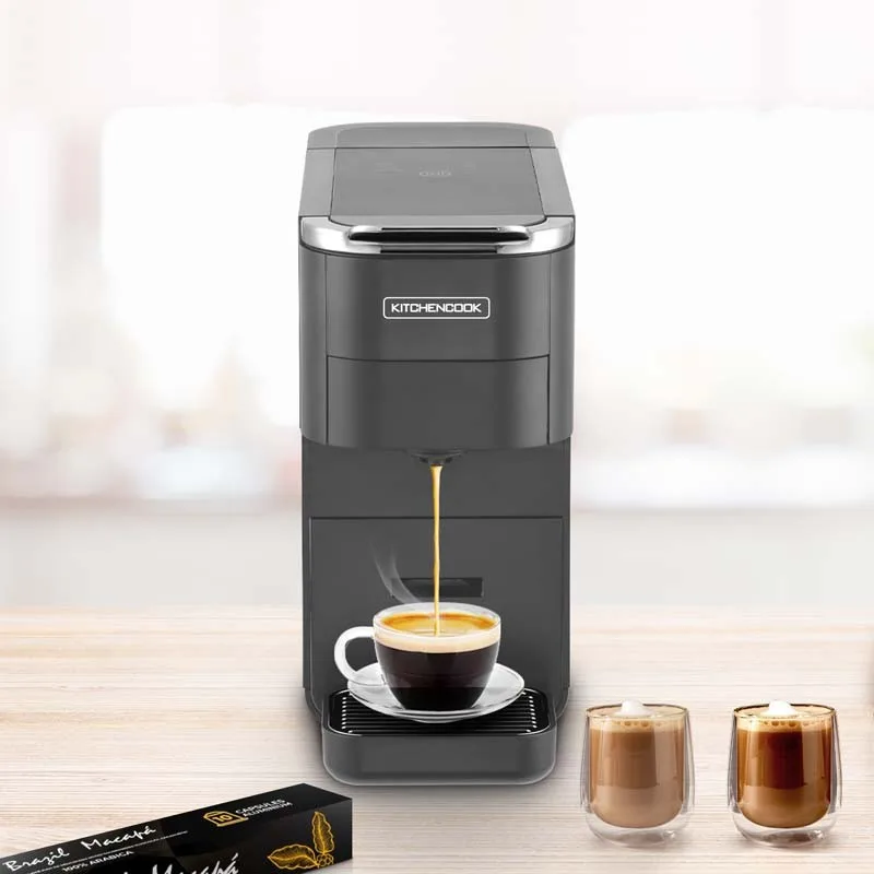 MACHINE À CAFÉ MULTI DOSETTES ET CAFÉ MOULU MULTI II GREY KITCHENCOOK - miniature 4 - Zenkaa