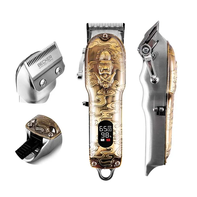 Kit 2 tondeuses sans fil cheveux et barbe avec écran LED, 7 sabots et trousse de voyage - Twinbarber Becker - miniature 3 - Zenkaa