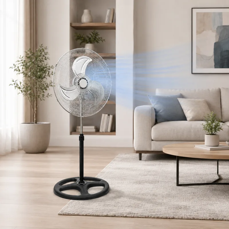 Ventilateur sur Pied Puissant 45 cm – 90W - miniature 2 - Zenkaa