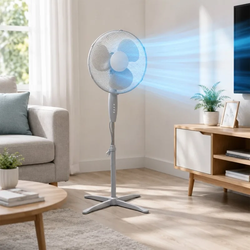 Ventilateur sur Pied Hauteur Ajustable – Gris 40W - miniature 3 - Zenkaa