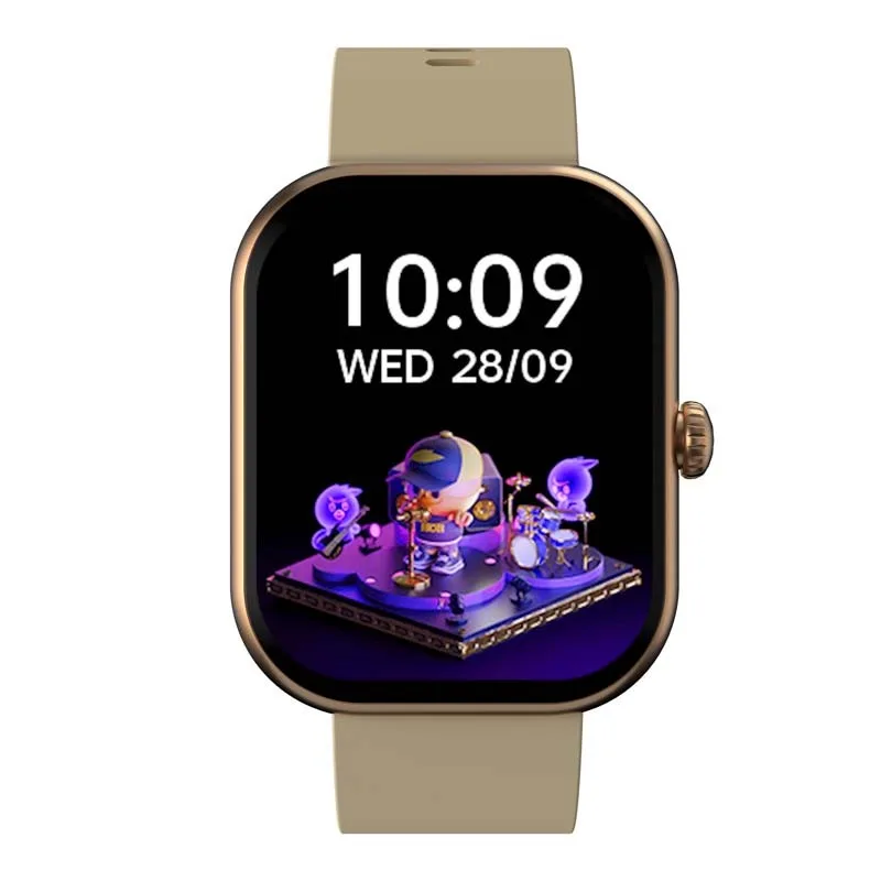 MONTRE CONNECTÉE CADRAN GOLD 2 BRACELETS SILICONE NOIR ET BEIGE INWATCH II GOLD ICONIC - miniature 5 - Zenkaa
