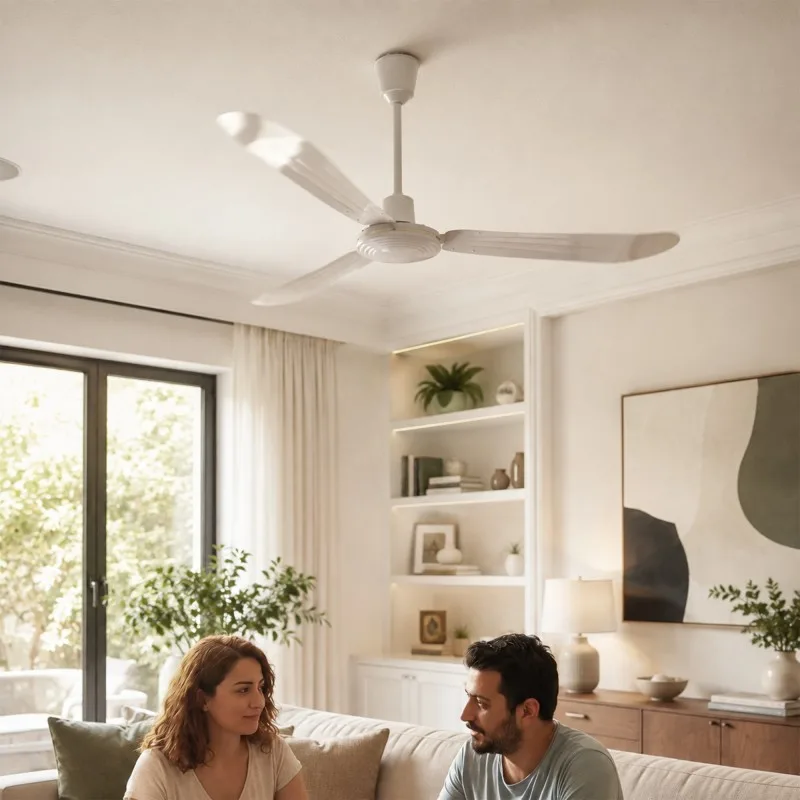 Brasseur d'air plafond - 140 cm - 100 W - 5 vitesses - Télécommande - miniature 3 - Zenkaa