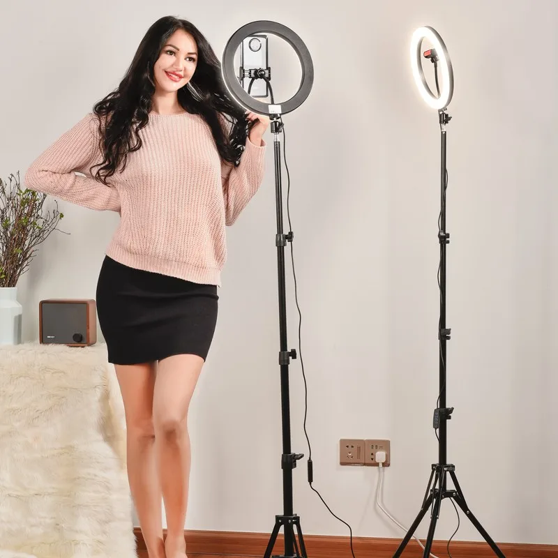 Selfie sur pied avec anneau lumineux et support téléphone RL10 Wi Light - miniature 4 - Zenkaa
