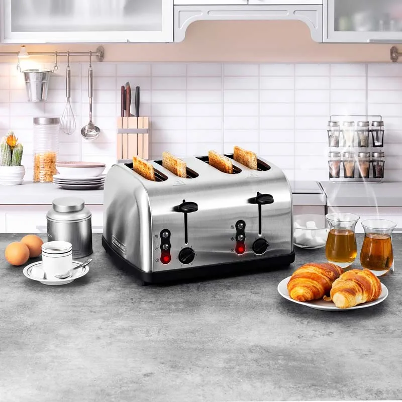 Grille Pain Inox 3 Fonctions Quatre Fentes FAMILY TOASTXL INOX - Reconditionné - miniature 6 - Zenkaa