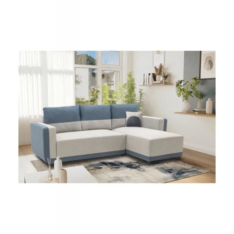 ELROY CANAPÉ D'ANGLE CONVERTIBLE RÉVERSIBLE 3-4 PLACES A125172 - miniature 2 - Zenkaa