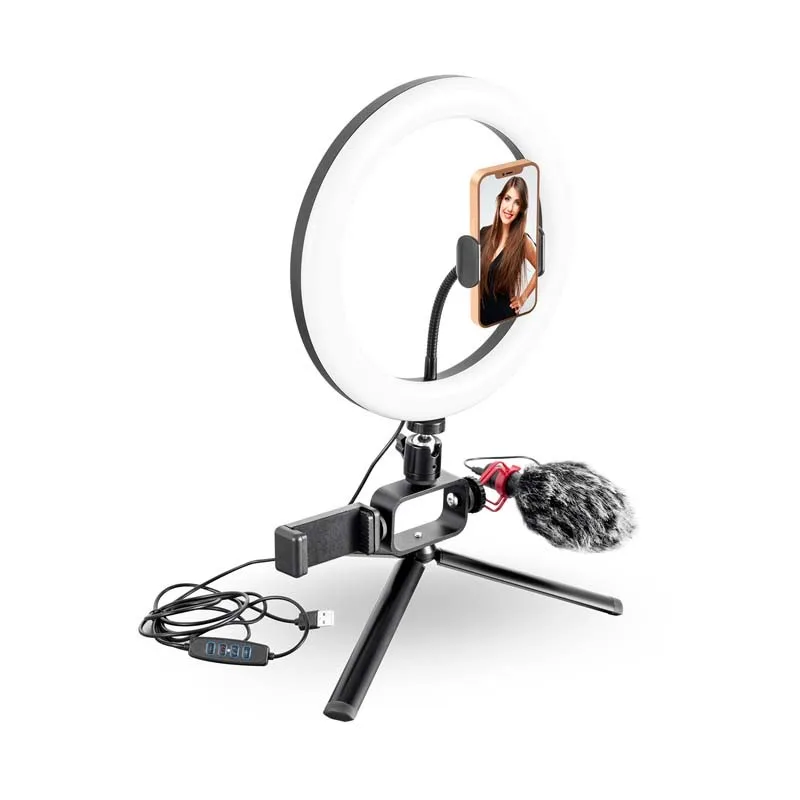 Trépied vlogging et livestreaming avec LED et microphone VLOG 350 Wi Light - miniature 6 - Zenkaa