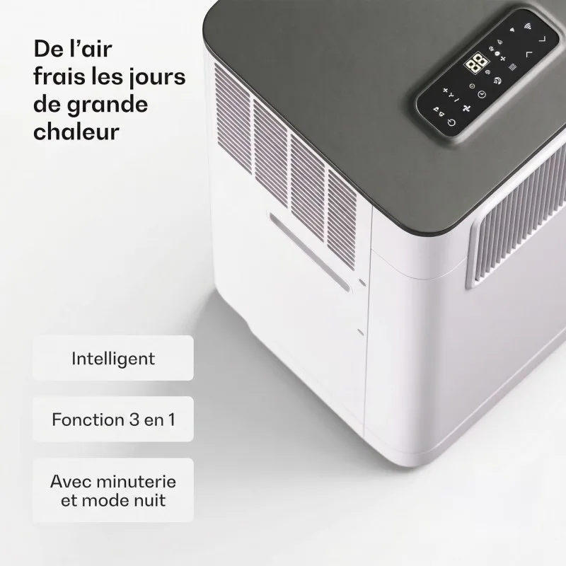 Climatiseur mobile - 9000 BTU - 3-en-1 - R290 - miniature 5 - Zenkaa