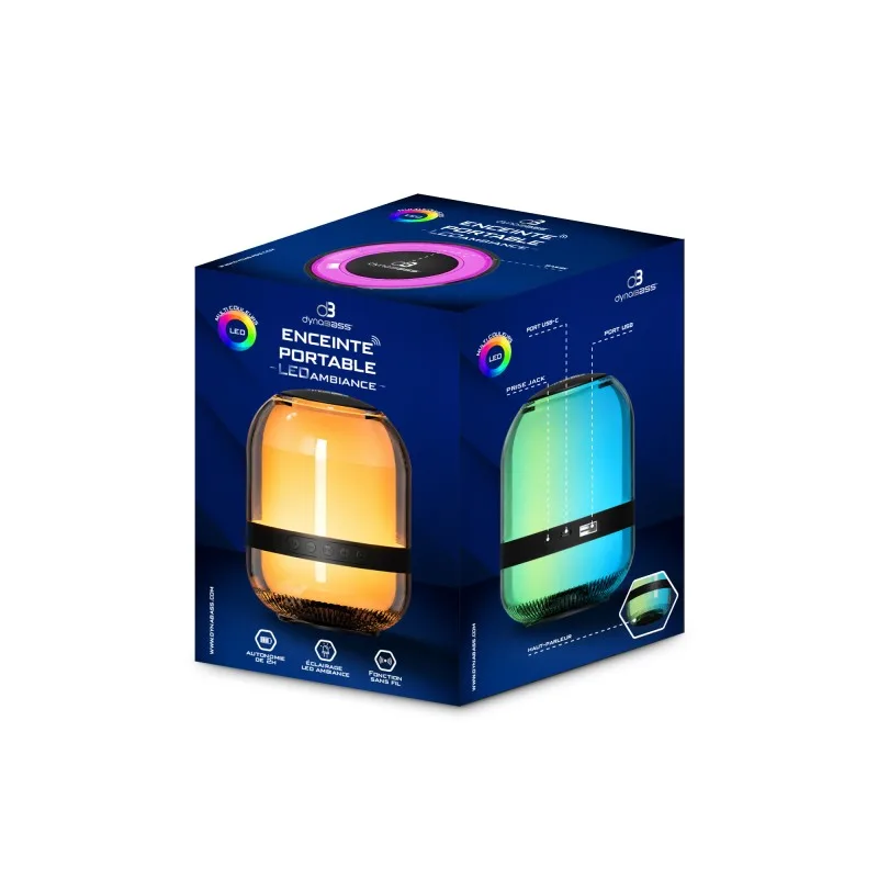 Dynabass - DBE25 - Enceinte portable LED - Bluetooth 5.4 - Éclairage RGB - miniature 7 - Zenkaa