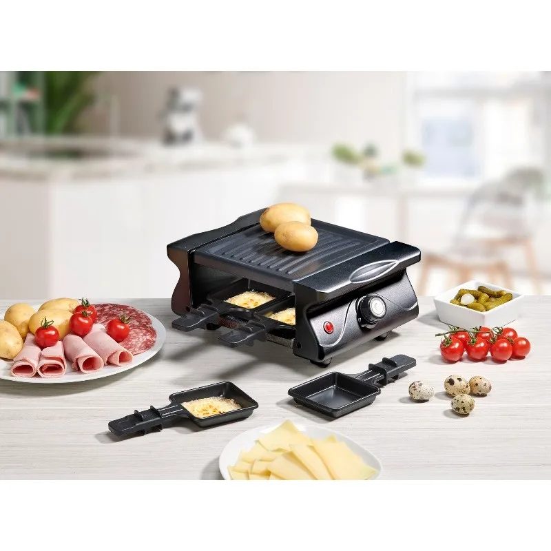 Kitchencook - RC_PILATUS - Raclette Grill 4 personnes - 650 W - Thermostat réglable - miniature 2 - Zenkaa