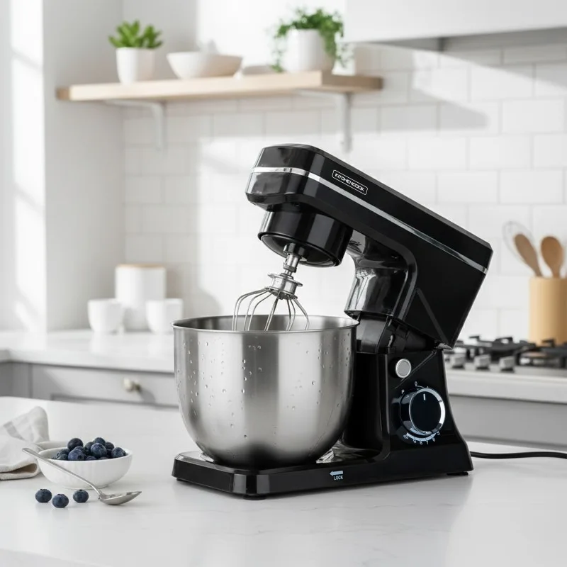 Kitchencook- Robot pâtissier Noir 6L 1500W inox ROBOMIX - miniature 2 - Zenkaa