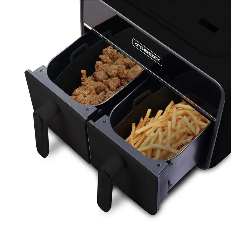 Kitchencook - SILPOT2 BLACK - Lot de 2 paniers cuisson silicone Air Fryer - miniature 4 - Zenkaa