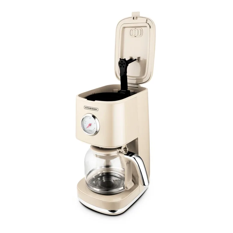 Cafetière style rétro avec filtre nylon réutilisable RETRO COFFEE crème Kitchencook - miniature 3 - Zenkaa