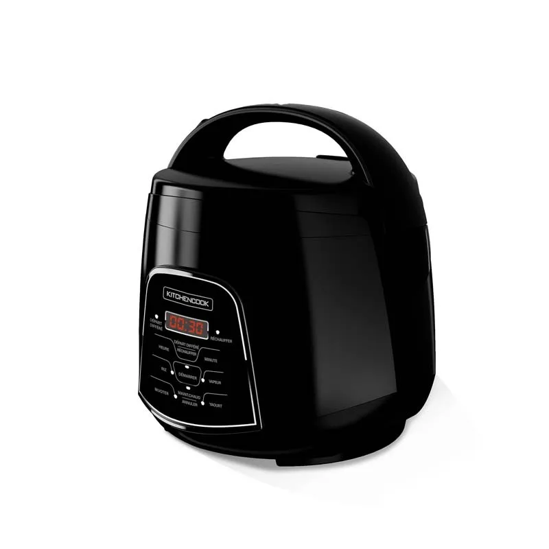 Kitchencook - Cuiseur à riz 2.2L - Panier vapeur intégré - 400W - 4 menus de cuisson automatique - Départ différé - Noir - miniature 3 - Zenkaa