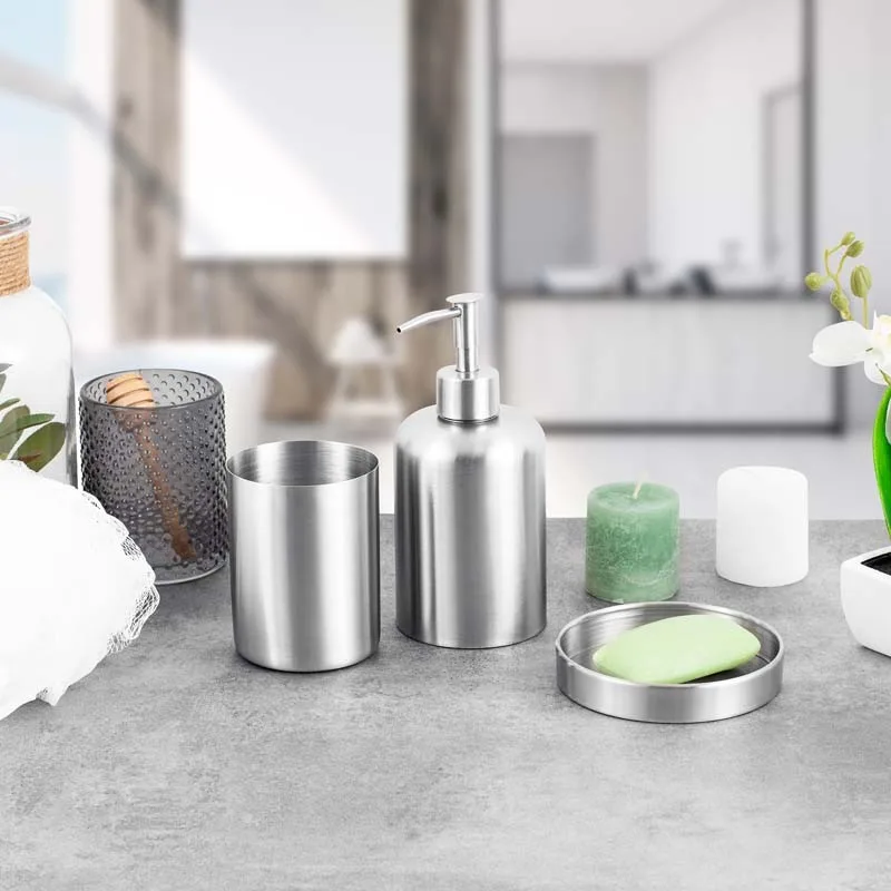 Set salle de bain 3 pièces inox SDB3 Harper - miniature 2 - Zenkaa