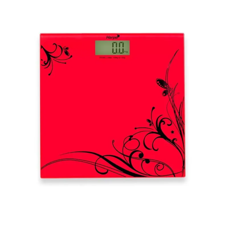 Pèse personne extra slim écran digital PEARL2 rouge Harper - miniature 5 - Zenkaa