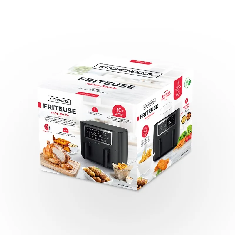 KitchenCook - AIRMED 8 - Friteuse sans huile 8L - 10 programmes - miniature 8 - Zenkaa