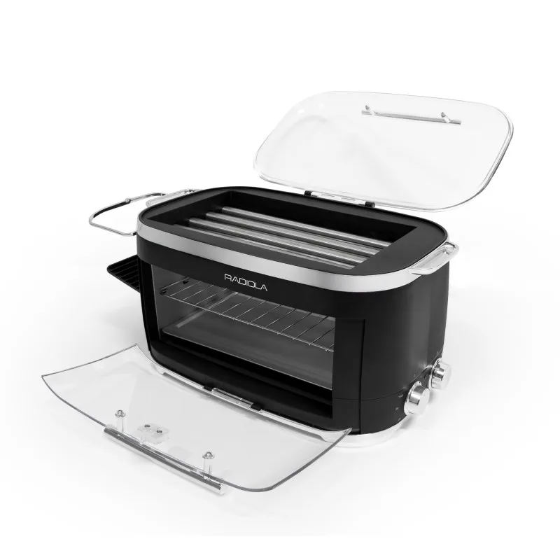 Radiola - Dogdog Black - Machine à hot-dogs - 5 rouleaux chauffants - Chauffe-pain - 260 W - miniature 4 - Zenkaa