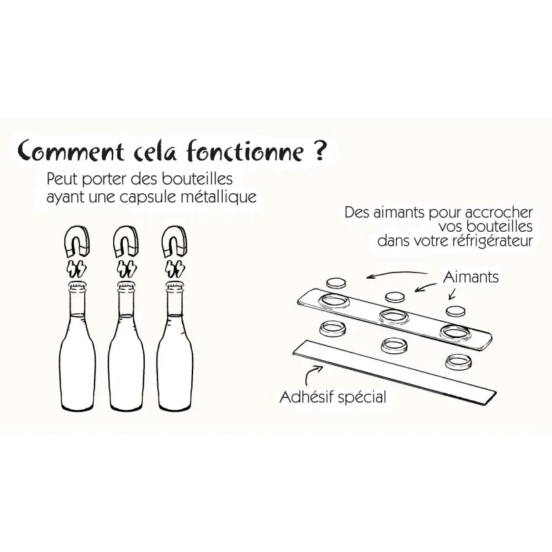 Kitchencook - Porte-Bières Support Magnétiques 3 Bières BEERSKY - miniature 5 - Zenkaa