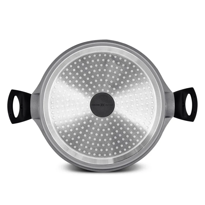 Faitout fonte d’aluminium 28 cm avec couvercle CHAMBORD TITANE FT28TFI Durant Dupont - miniature 5 - Zenkaa