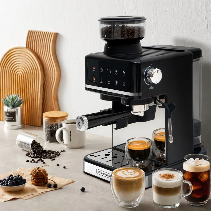 Kitchencook - Karista - Machine expresso - Broyeur à grains intégré - 20bars - Compatible Capsules et café moulu - miniature 8 - Zenkaa