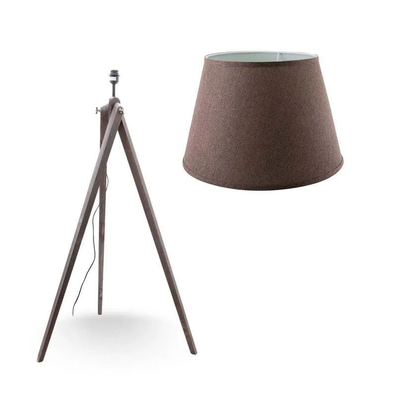 Lampadaire Marron 150cm Modèle DEEP TREPIED OLD WOOD Mac-Andrews - miniature 5 - Zenkaa